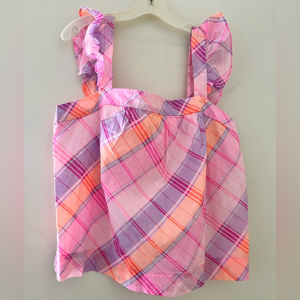 Lilly Pulitzer Madras Ruffled Reyna Top